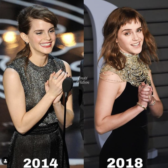艾玛·沃特森（Emma Watson）不同年份对比图…同一个表情…同一个姿势-街拍look